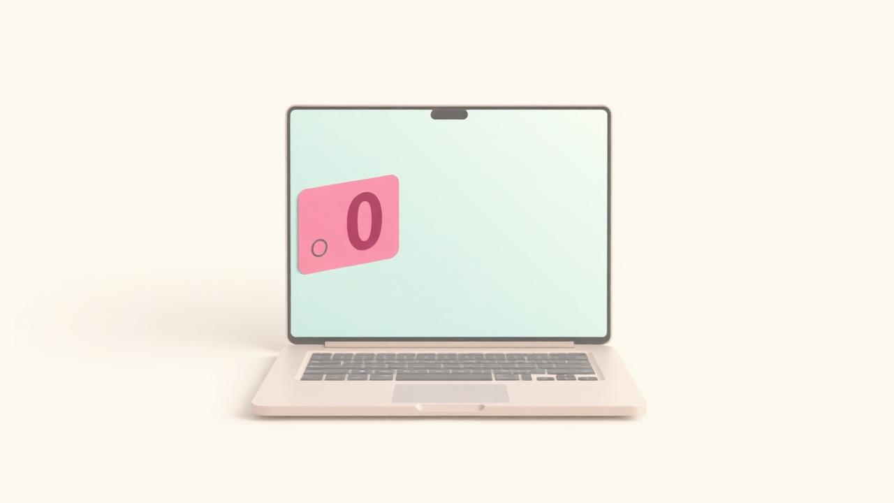 Illustration of a laptop showing free scheduling software